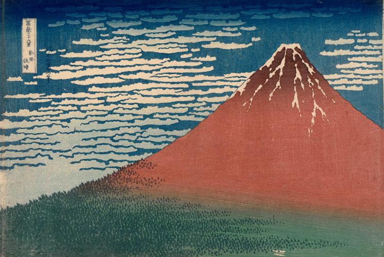 Katsushika Hokusai Mount Fuji in Clear Weather (nn03) China oil painting art